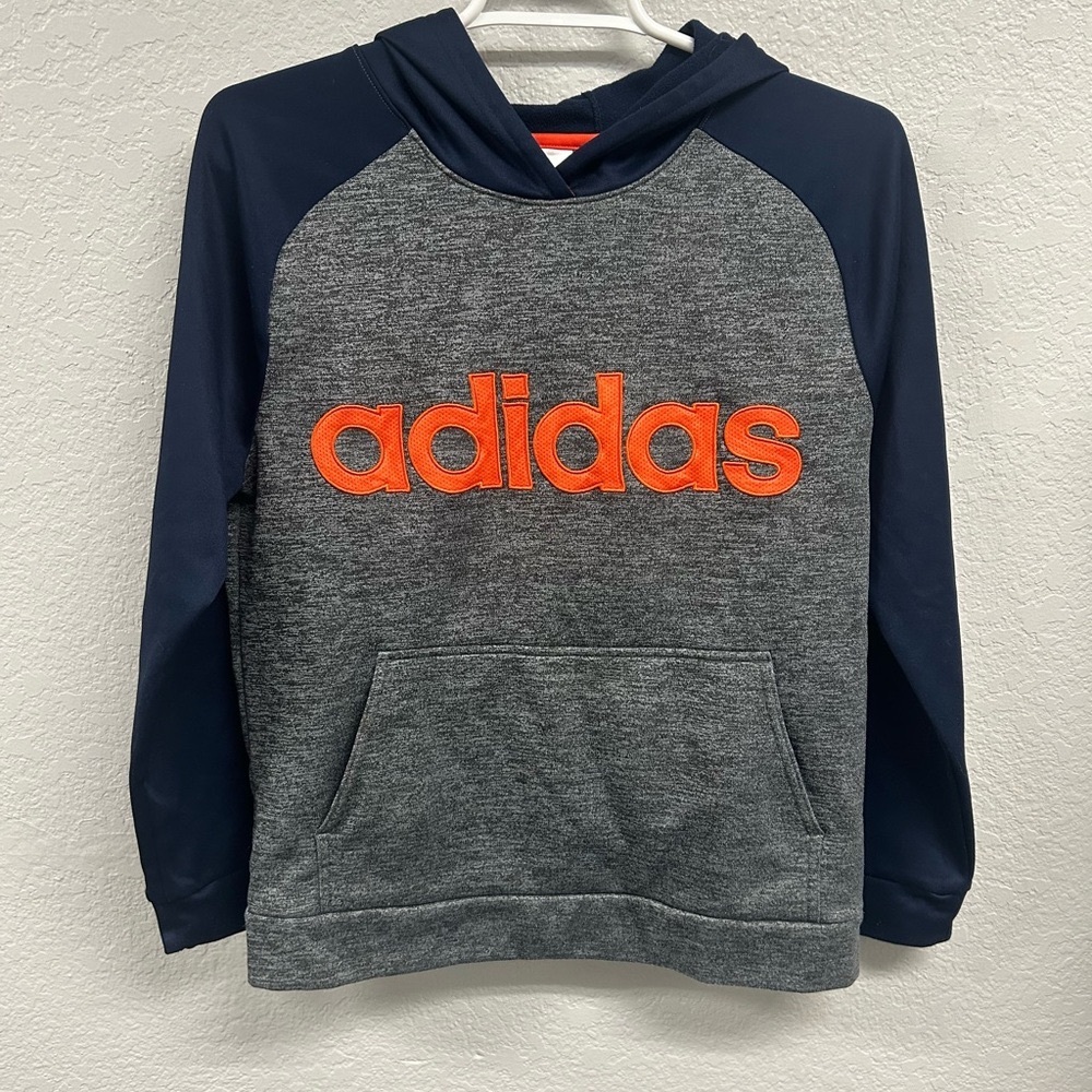 NWOT! Adidas Logo Spell out Fleece Lined Hoodie /  Sweatshirt. Size 14-16